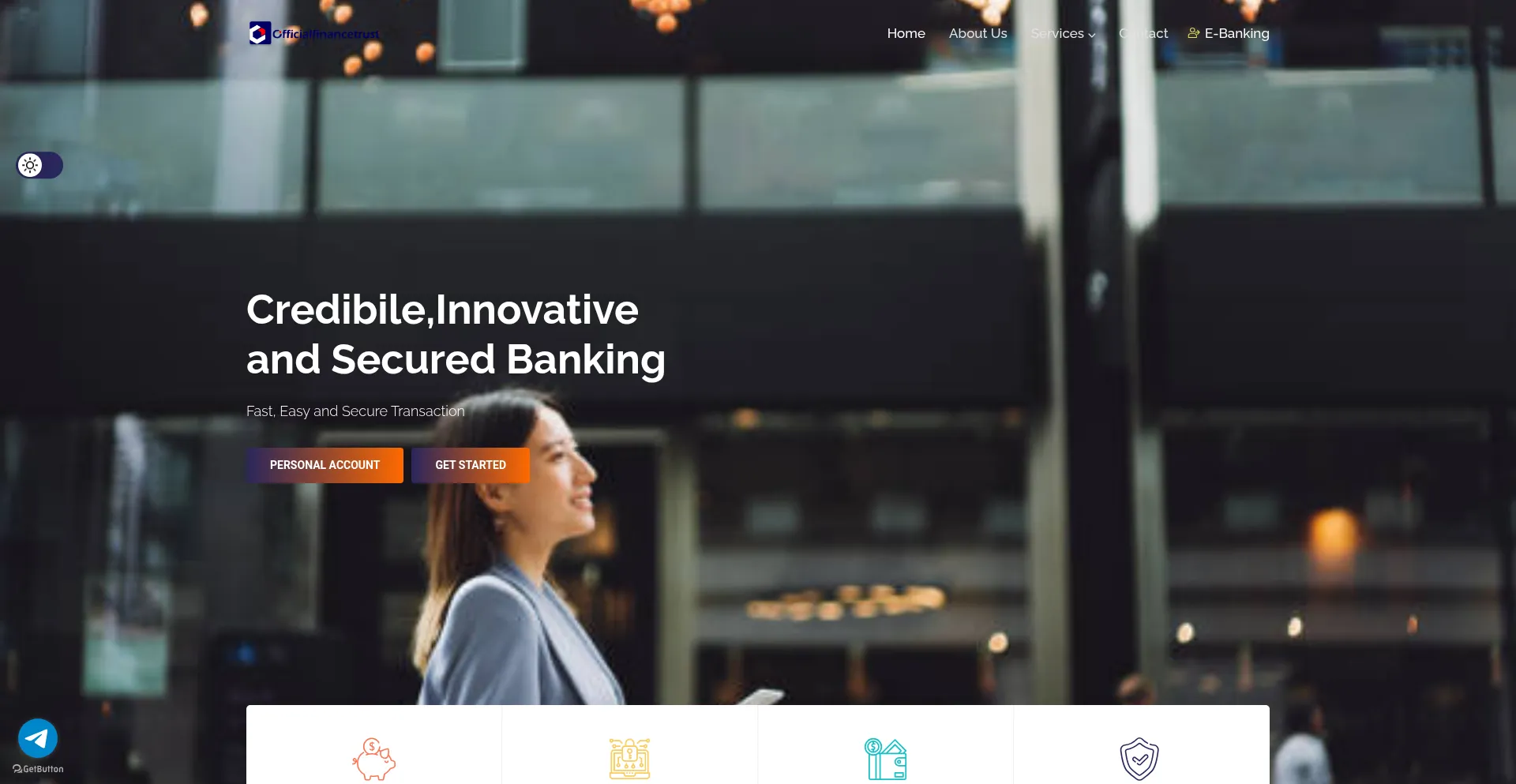 Website screenshot of Officialfinanacetrusts.com