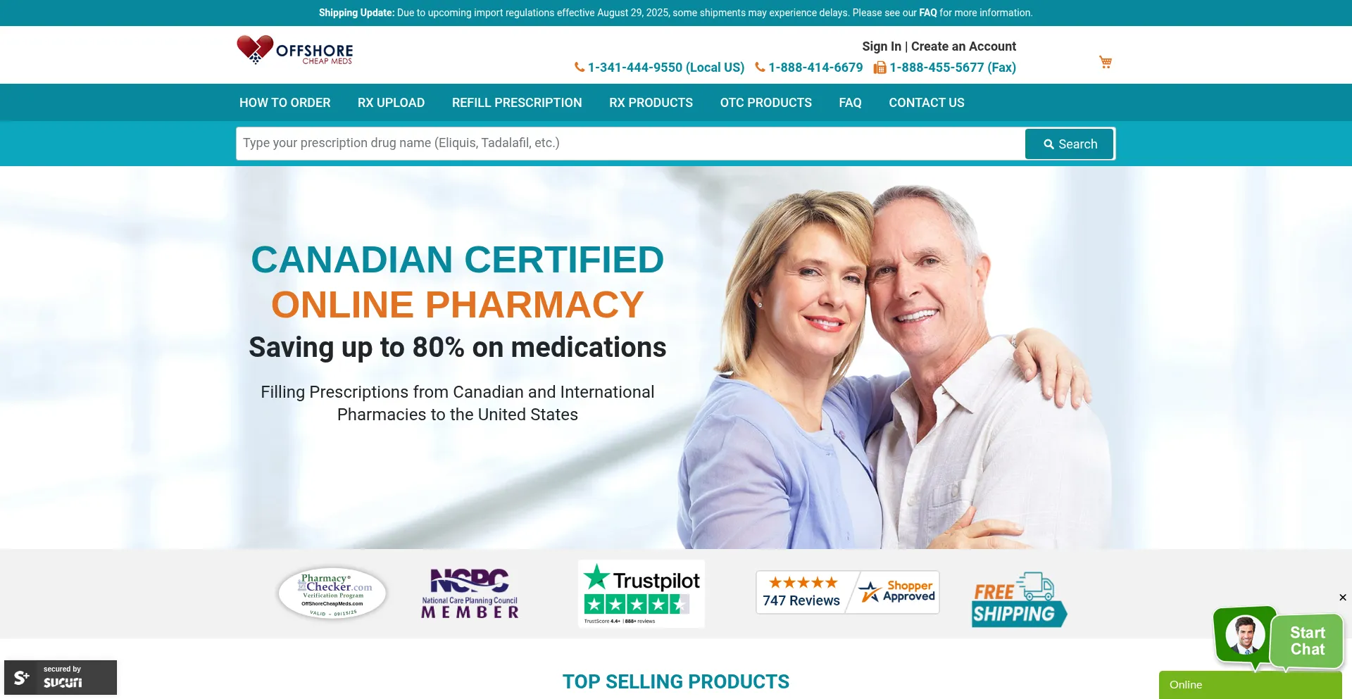 Offshorecheapmeds.com 安全可靠吗？