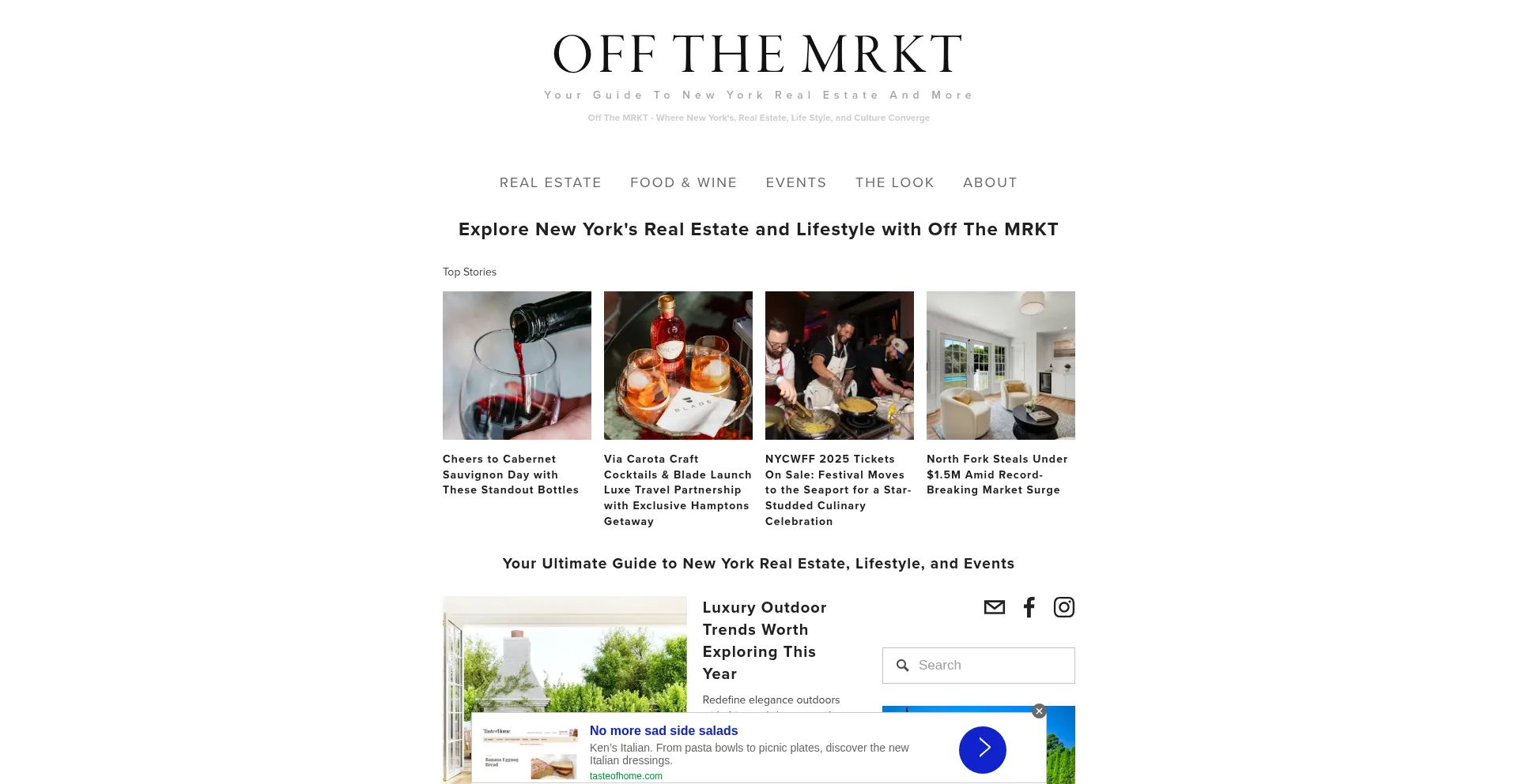 Website screenshot of Offthemrkt.com