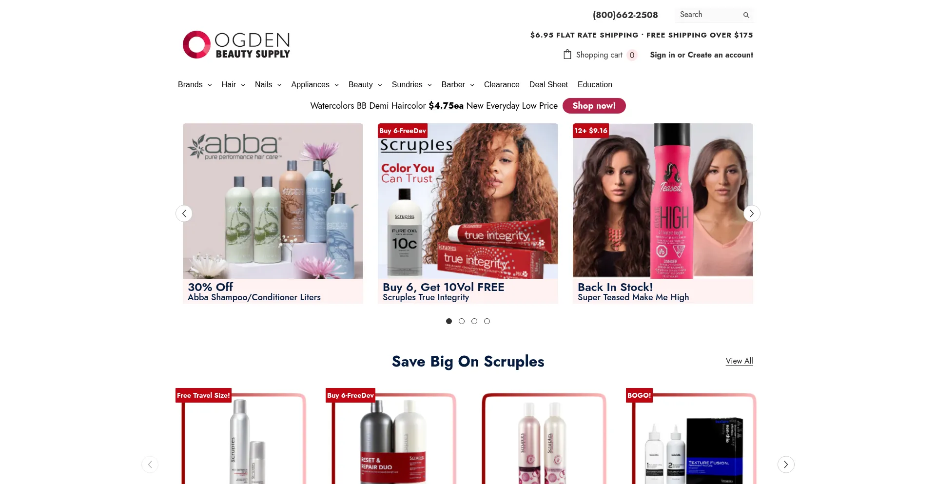 Website screenshot of Ogdenbeauty.com