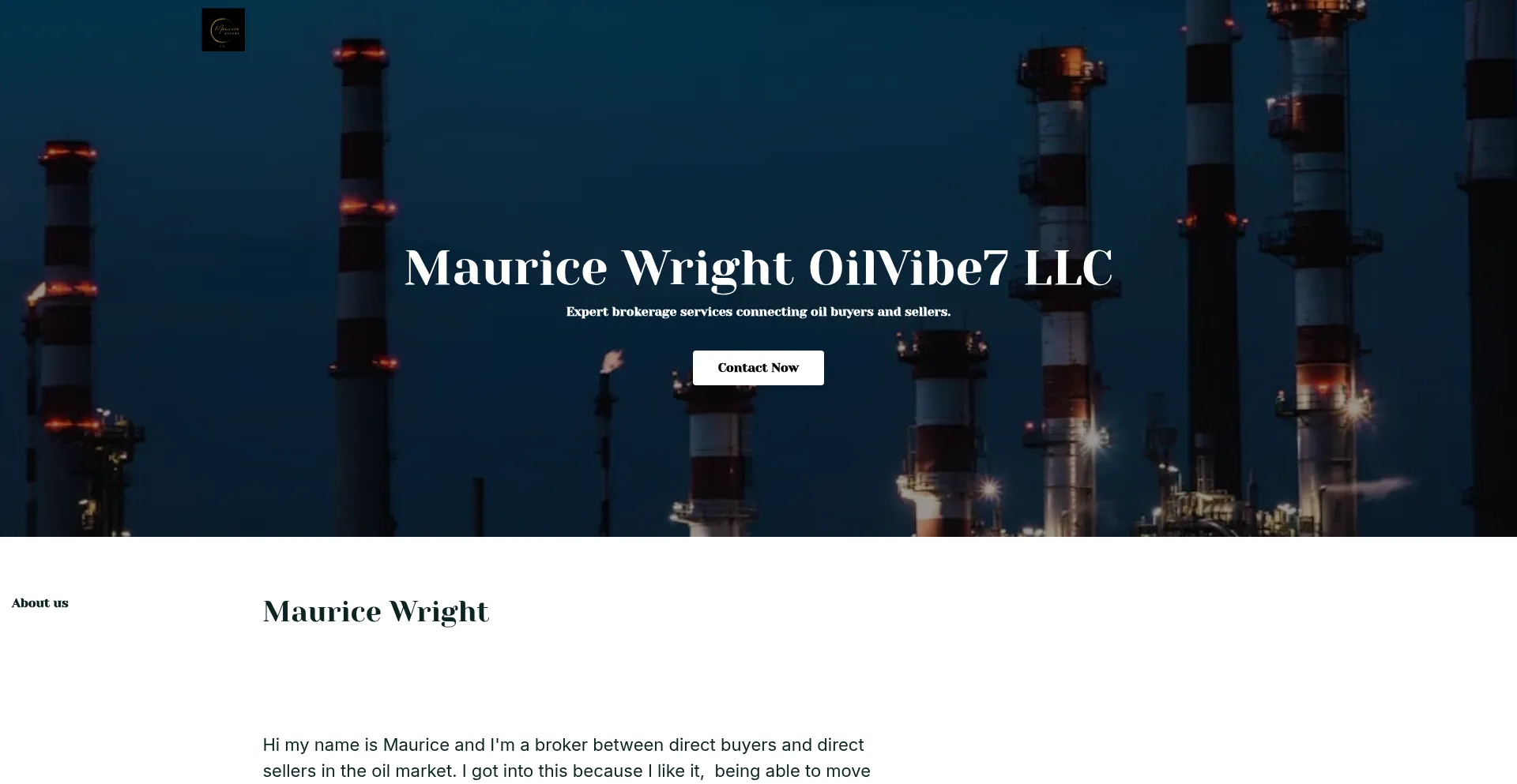 Website screenshot of Oilvibe7.com
