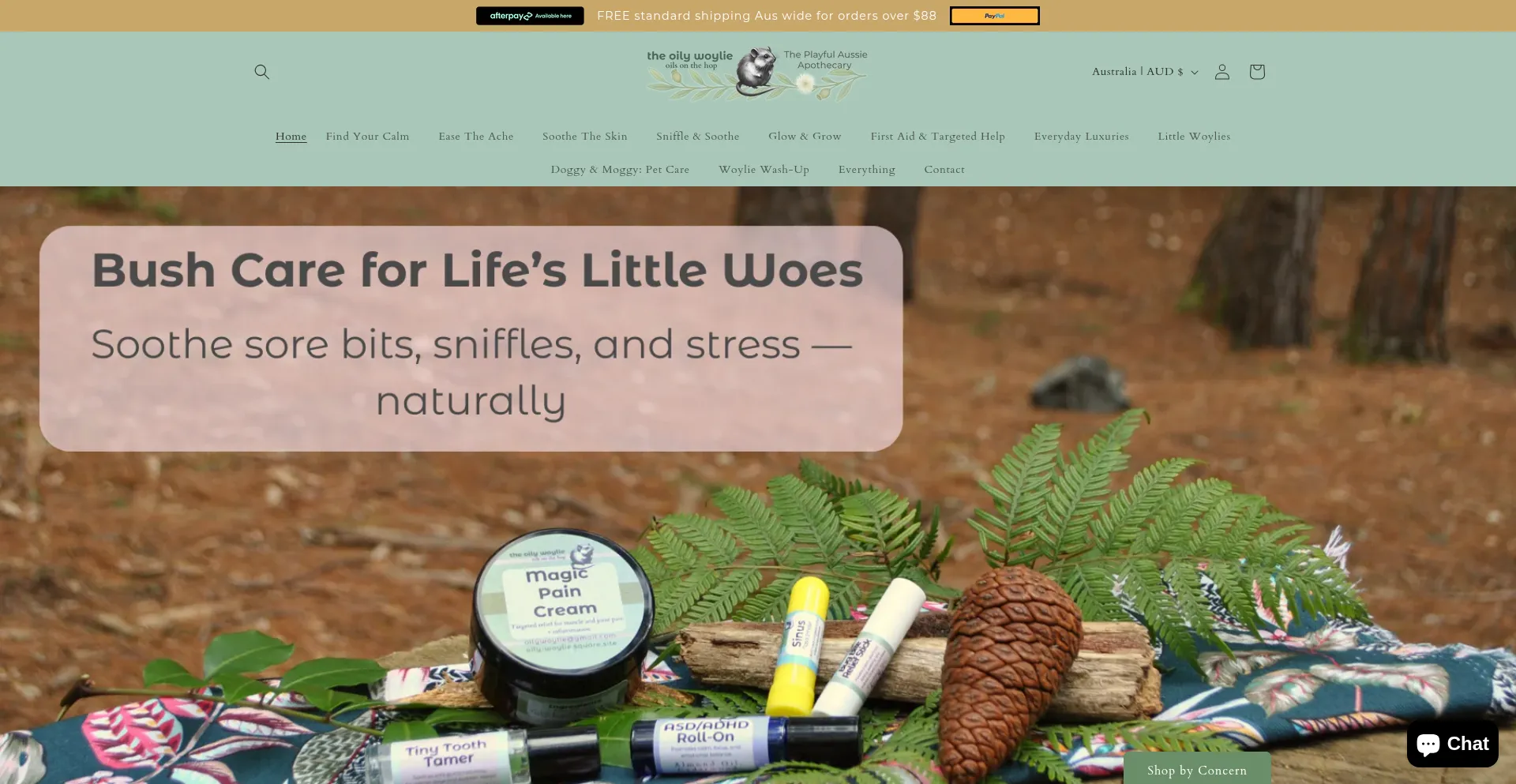 Website screenshot of Oilywoylie.com.au
