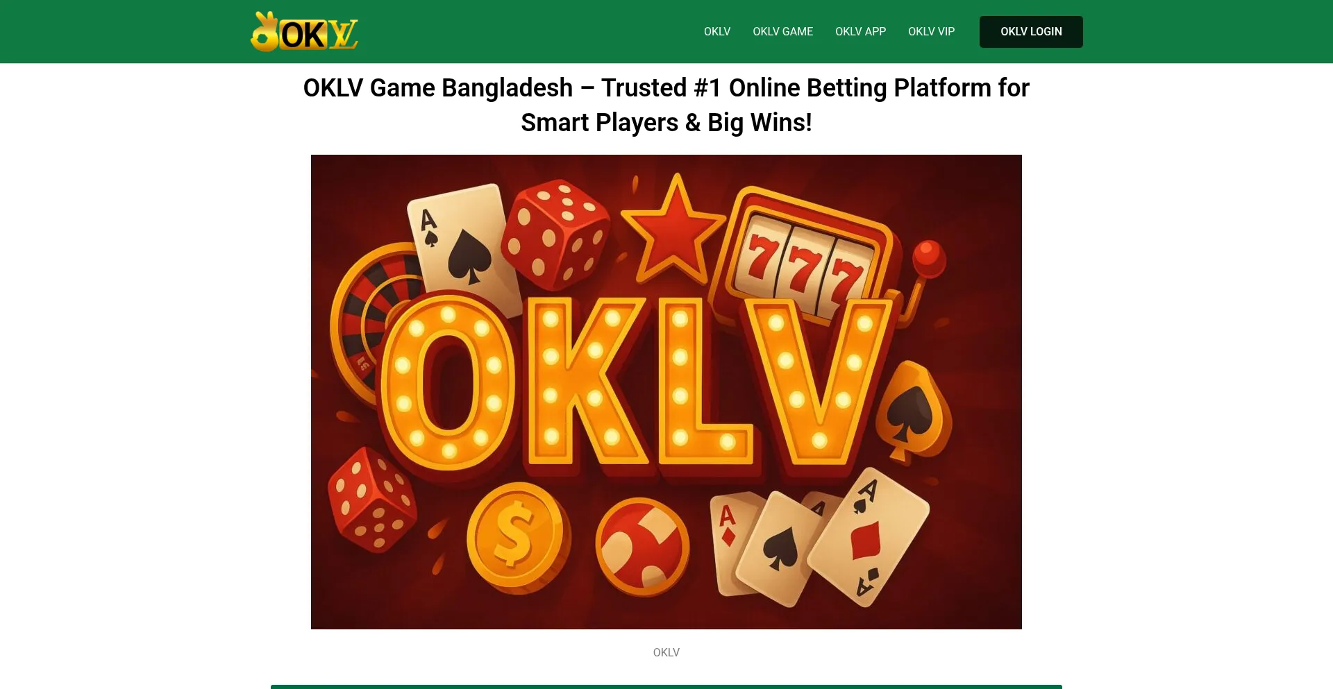 Website screenshot of Oklv-bdt.com