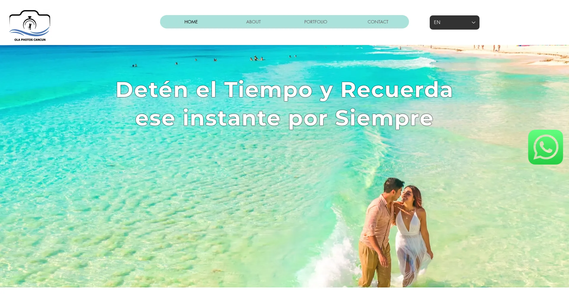Website screenshot of Olaphotoscancun.com