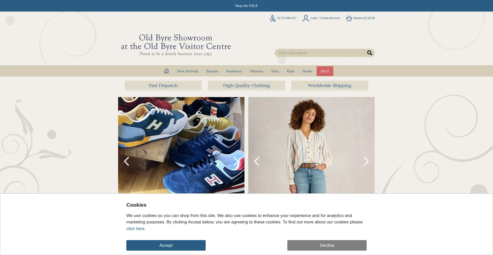 Website screenshot of Oldbyre.co.uk