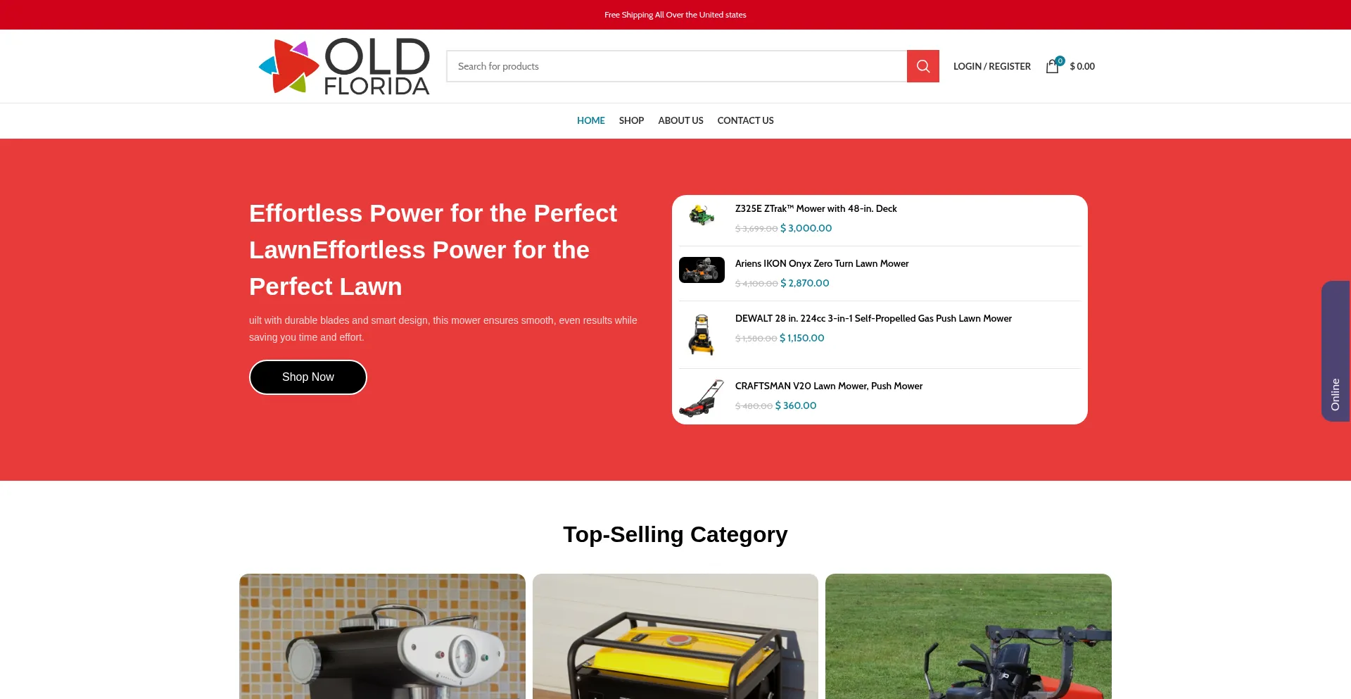 Website screenshot of Oldfloridaz.com