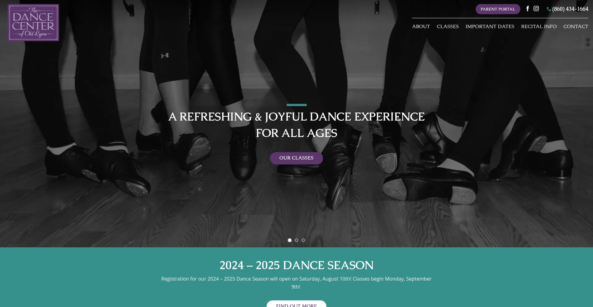 Website screenshot of Oldlymedance.com