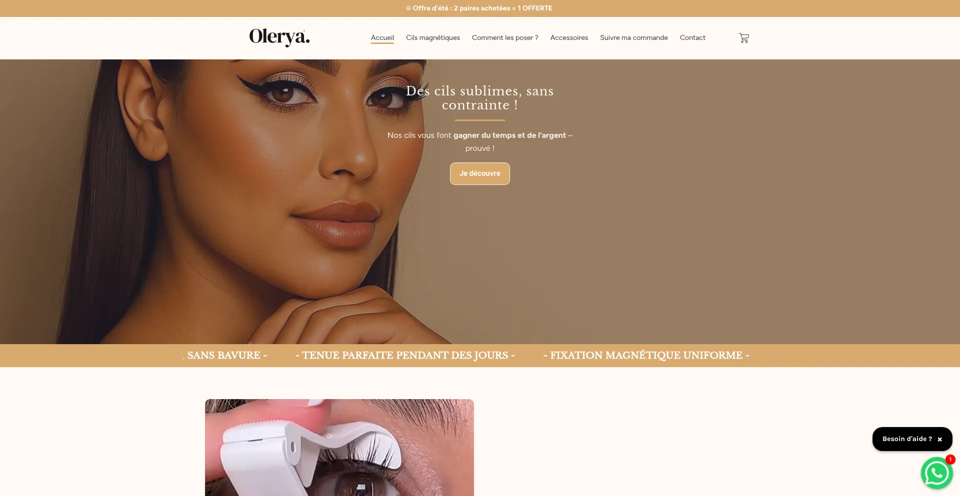 Website screenshot of Olerya.com