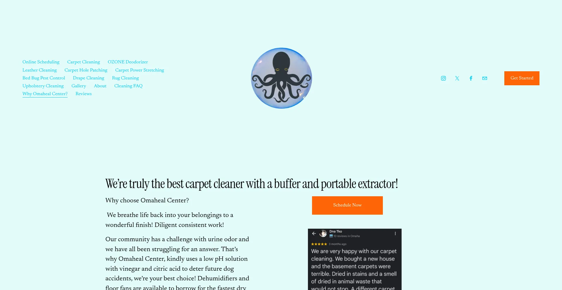 Website screenshot of Omahealcenter.com