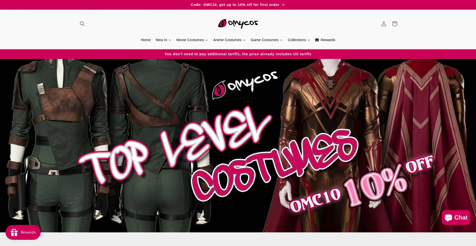 Website screenshot of Omycos.com