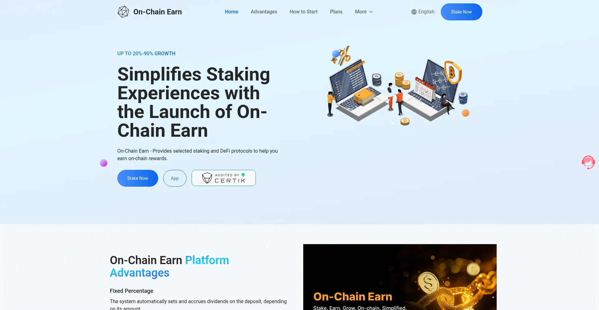 Website screenshot of On-chainearn.net