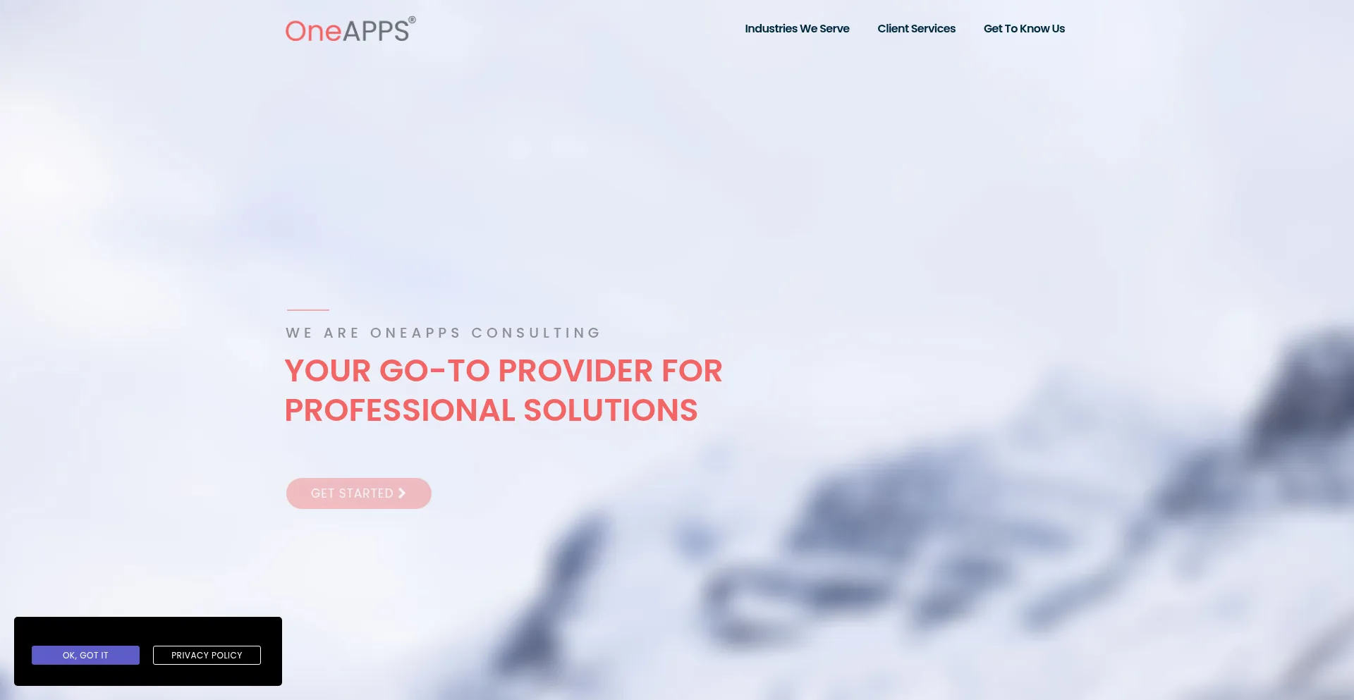 Website screenshot of Oneapps.com