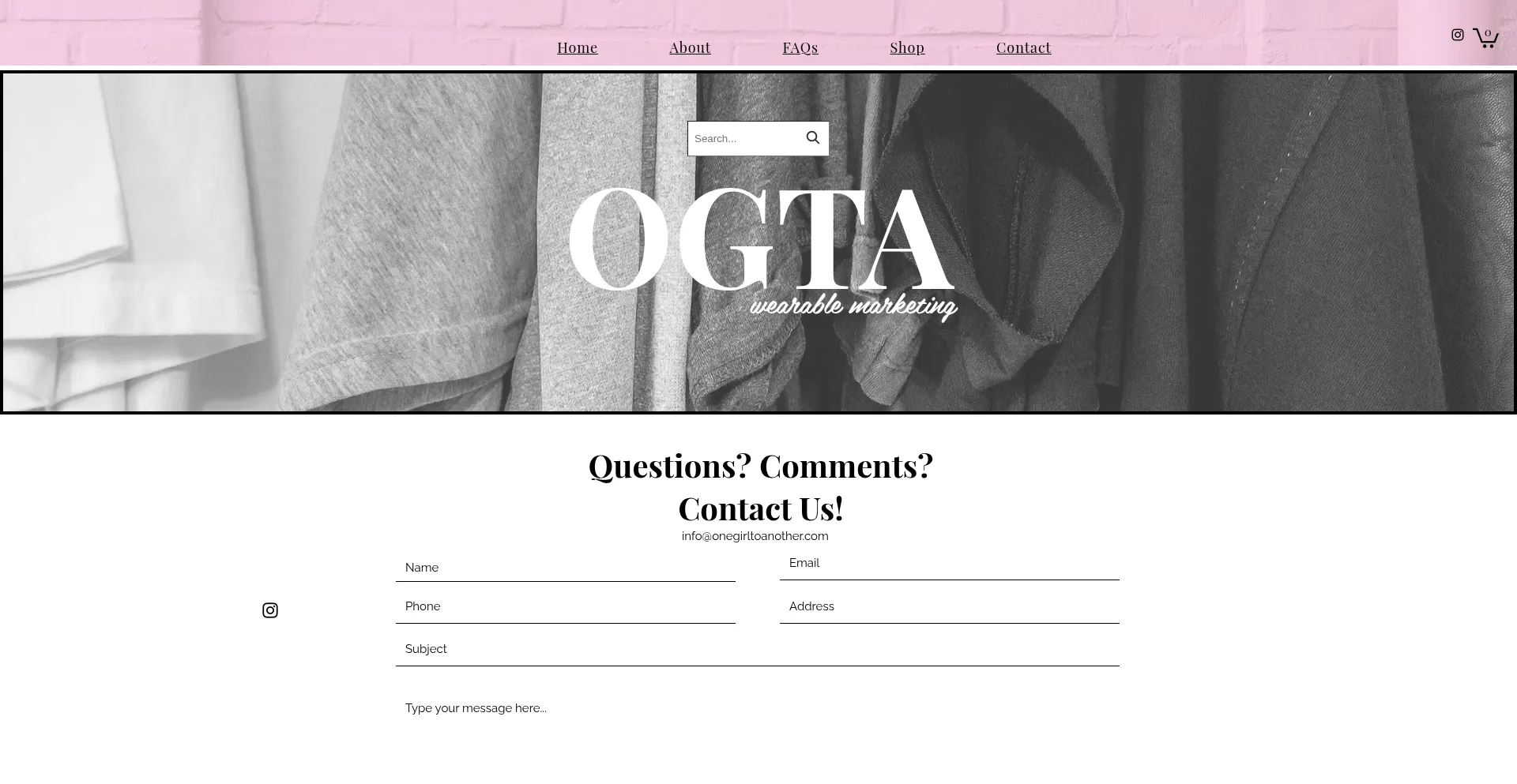 Website screenshot of Onegirltoanother.com