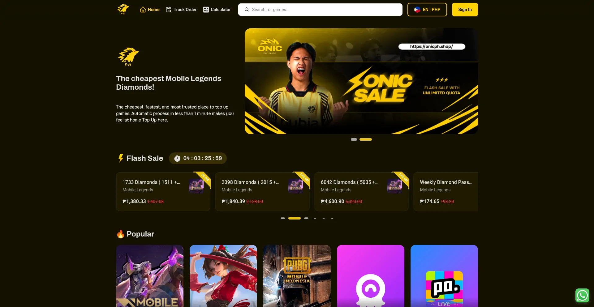Onicph.shop Screenshot