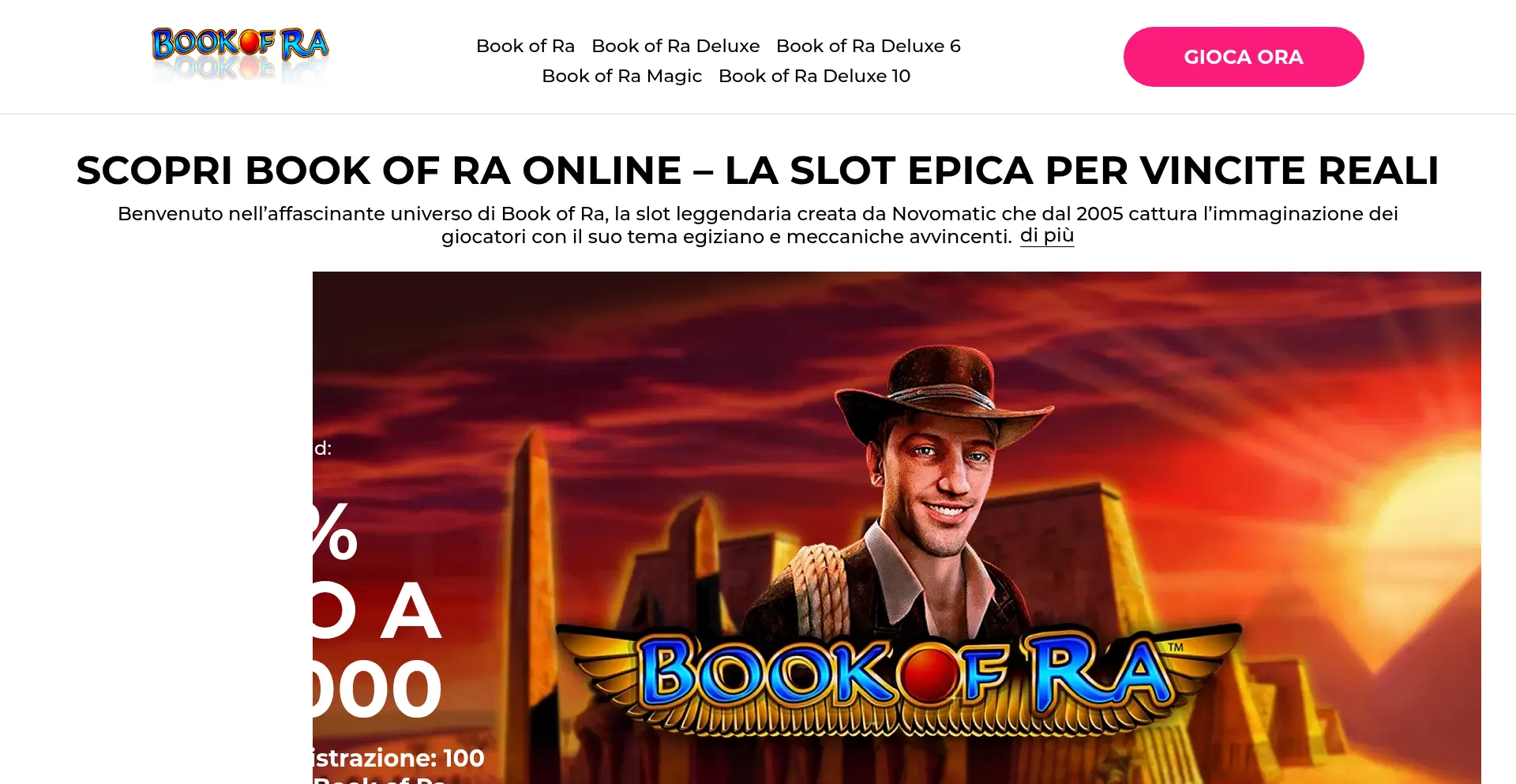 Website screenshot of Online-book-of-ra.it