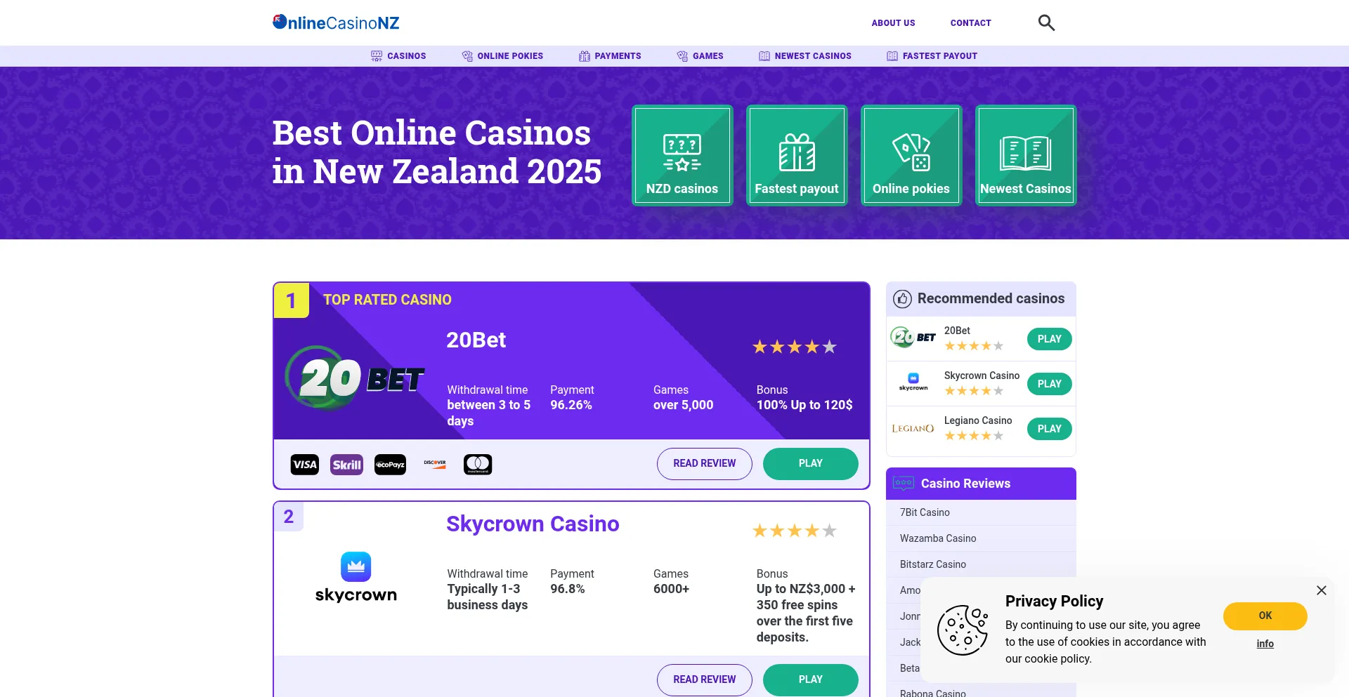 Online-casinos.nz 安全可靠吗？