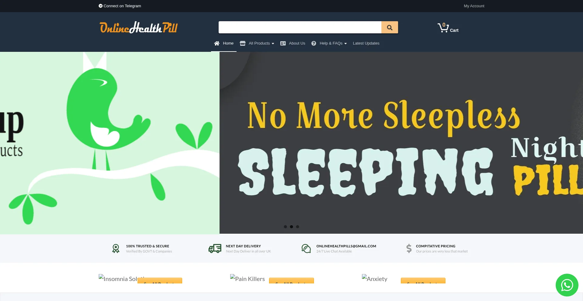 Onlinehealthpill.com Screenshot