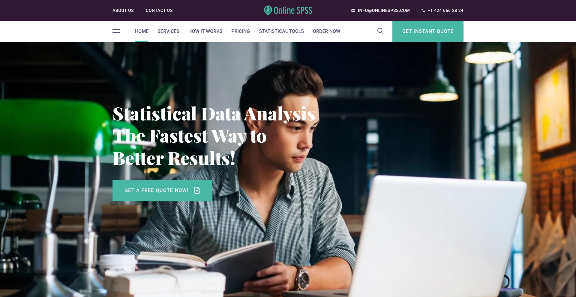 Website screenshot of Onlinespss.com