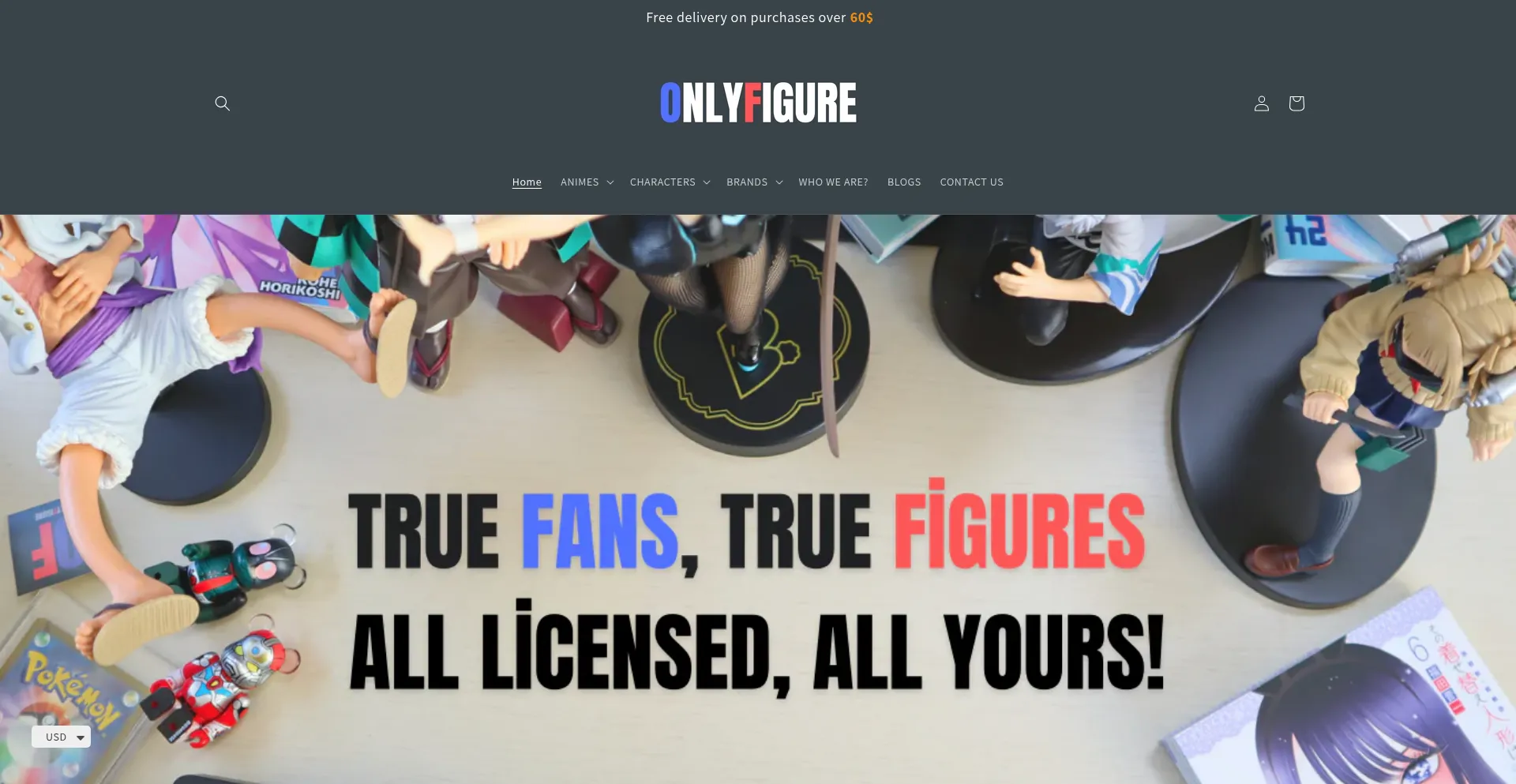 Website screenshot of Onlyfigure.com