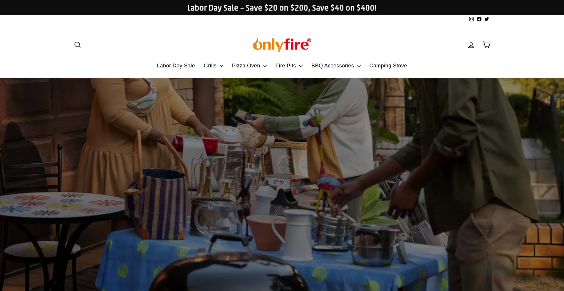 Website screenshot of Onlyfire.com