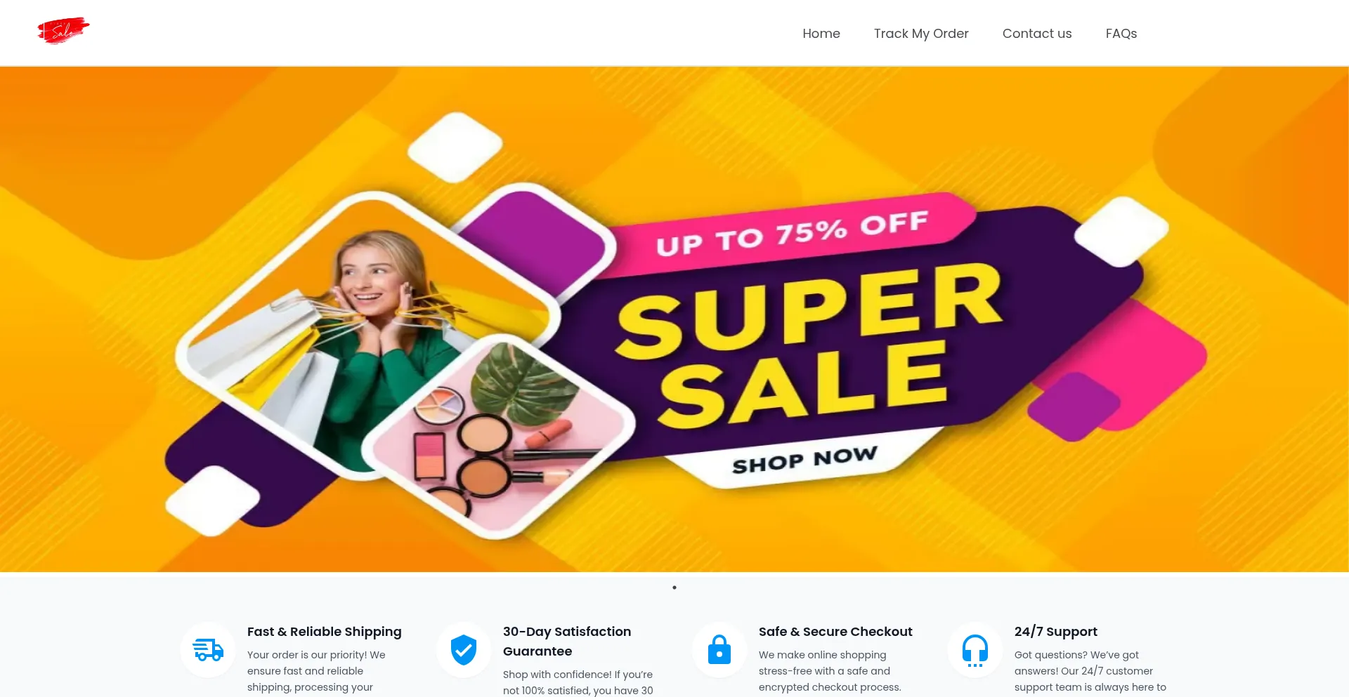 Website screenshot of Onlysaleus4u.com