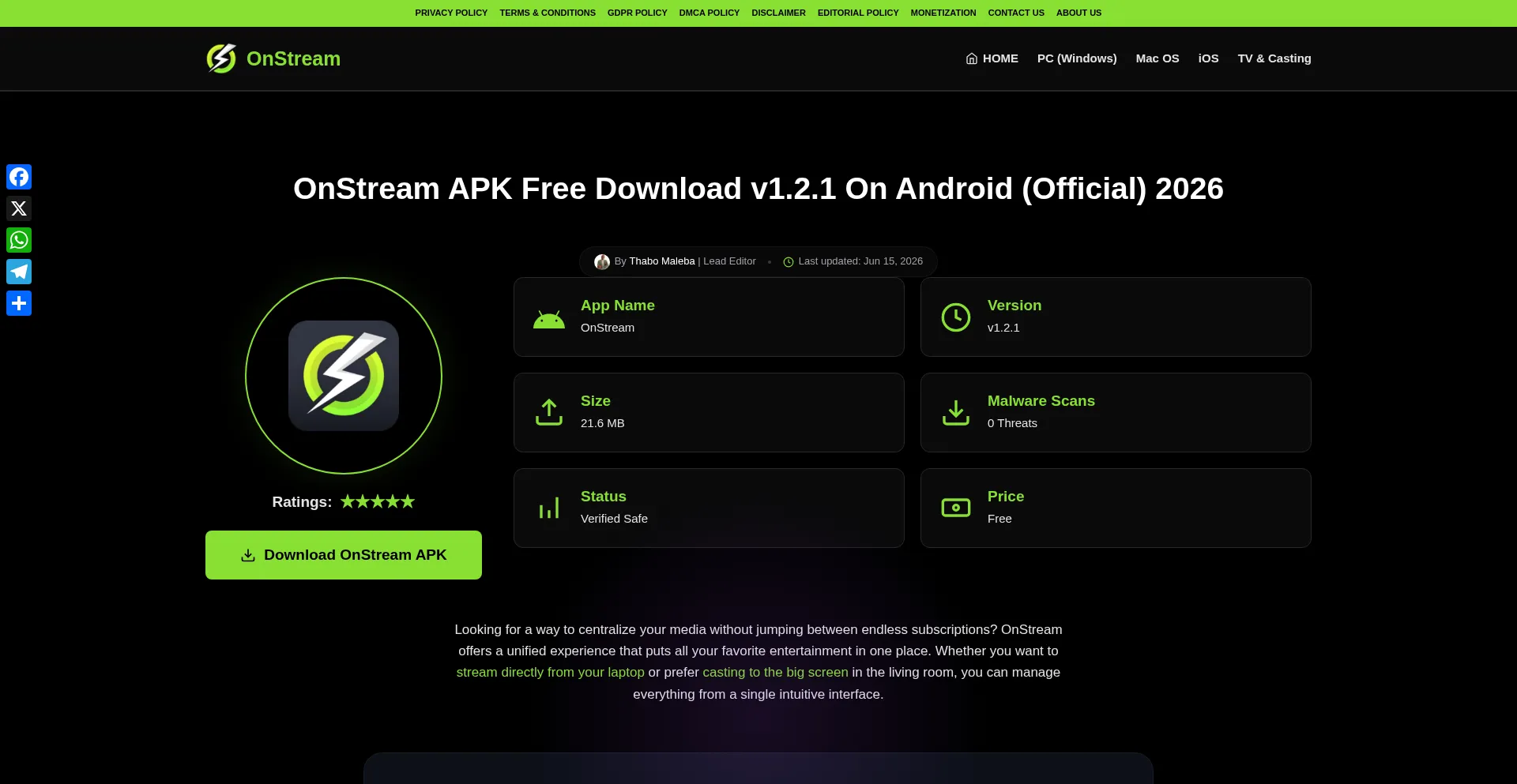 Onstreamza.com