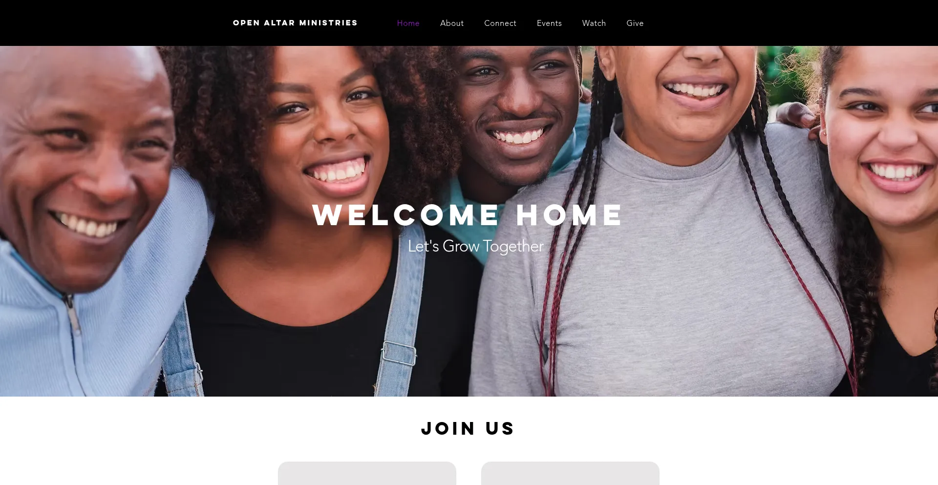 Website screenshot of Openaltarministries.com