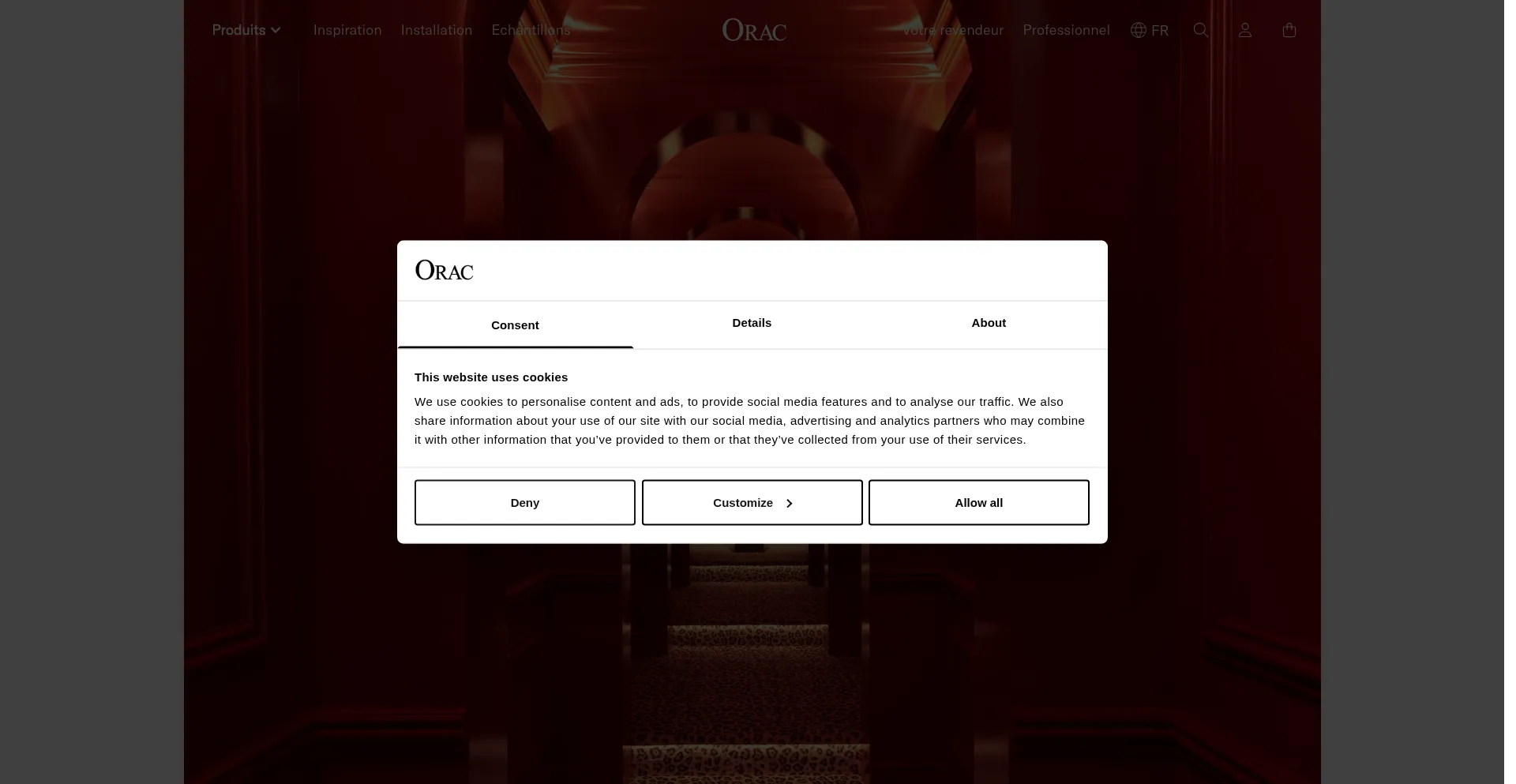 Website screenshot of Oracdecor.com