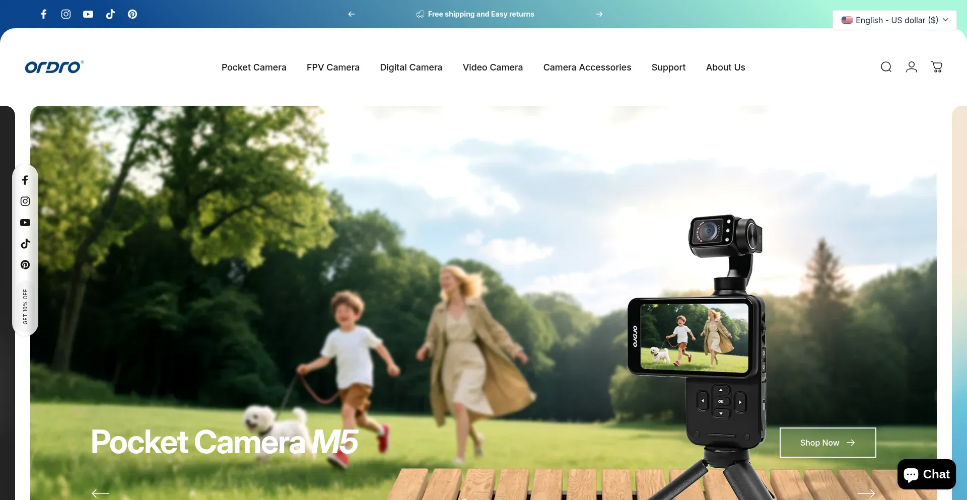 Website screenshot of Ordro.online