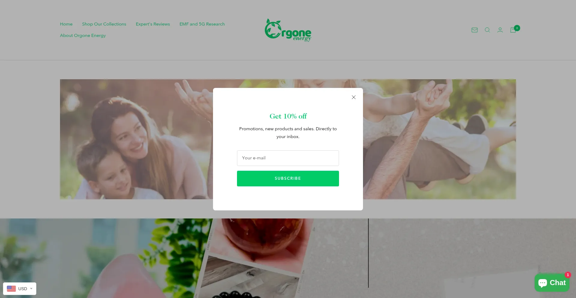 Website screenshot of Orgoneenergy.org