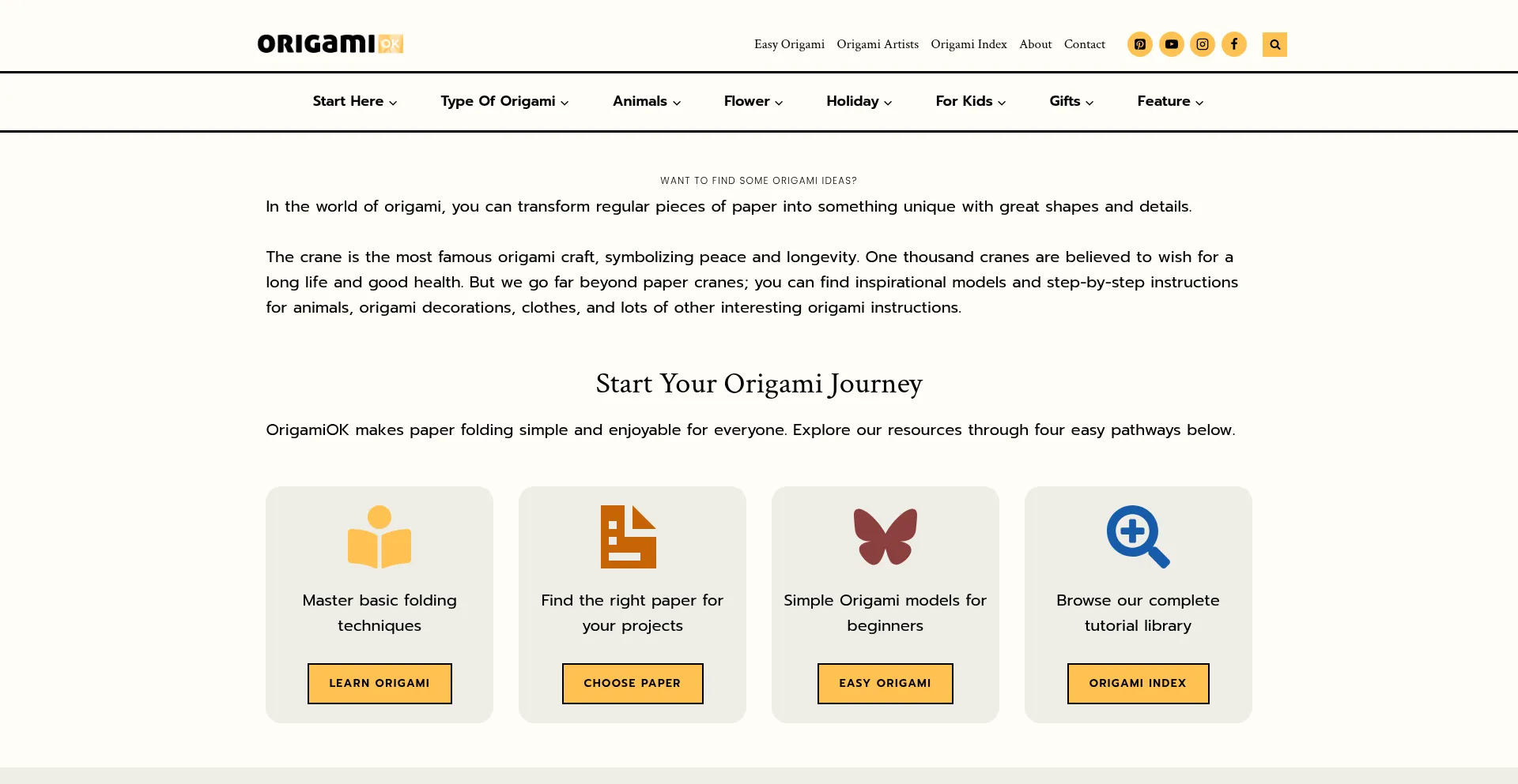Origamiok.com Screenshot