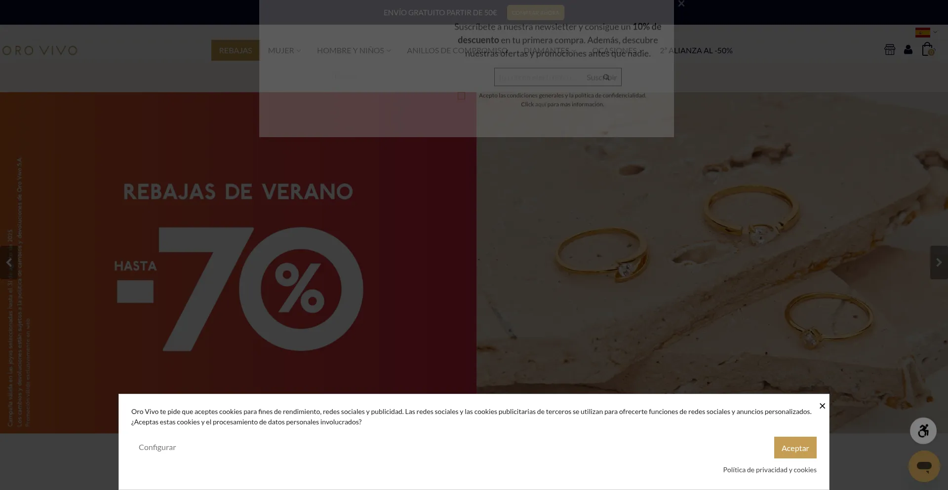 Website screenshot of Orovivo.com