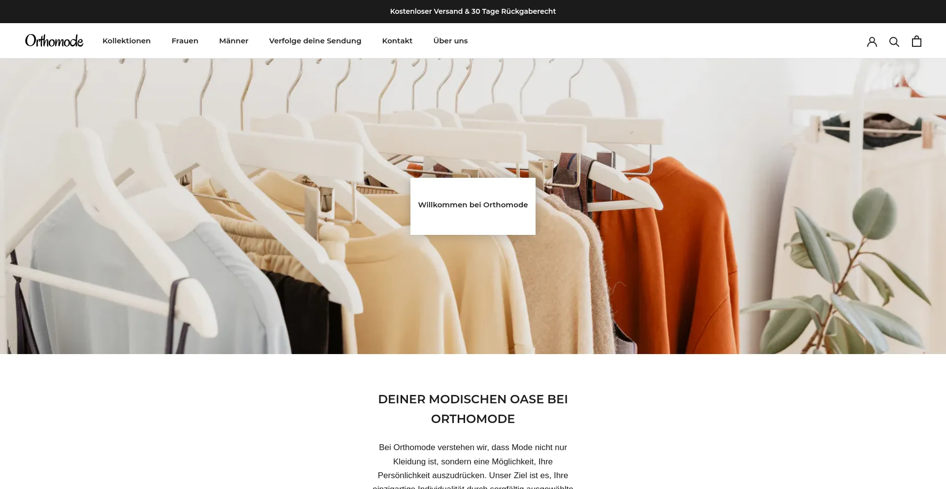 Website screenshot of Orthomode.de