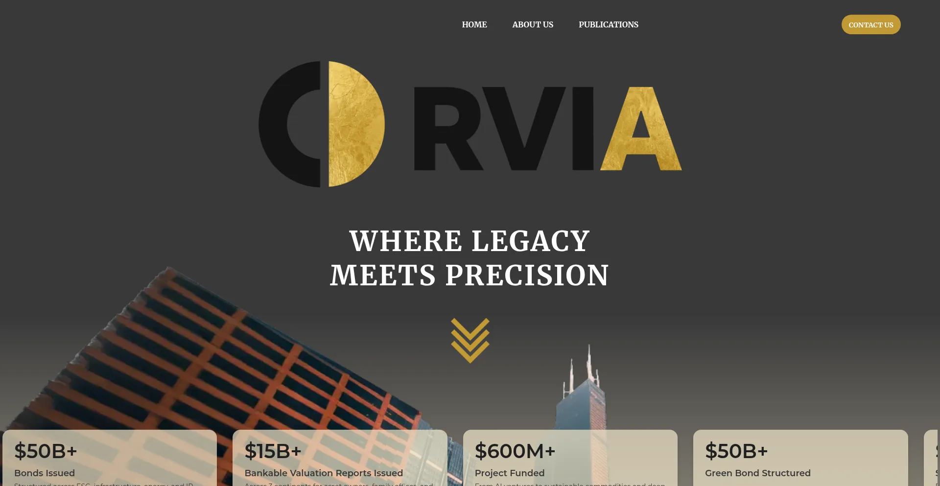 Website screenshot of Orviawealth.com