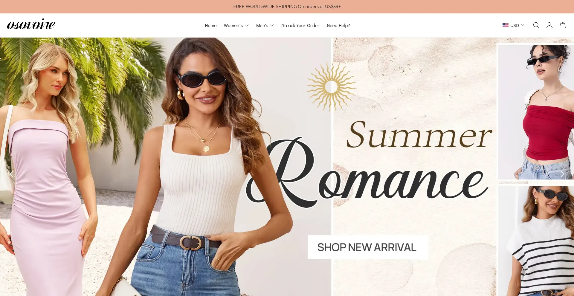 Website screenshot of Osovoire.com