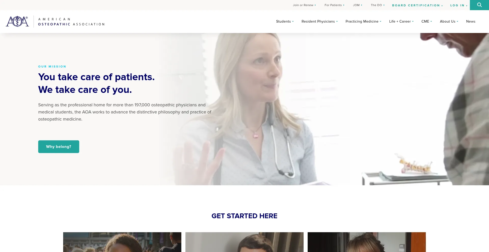 Osteopathic.org Screenshot