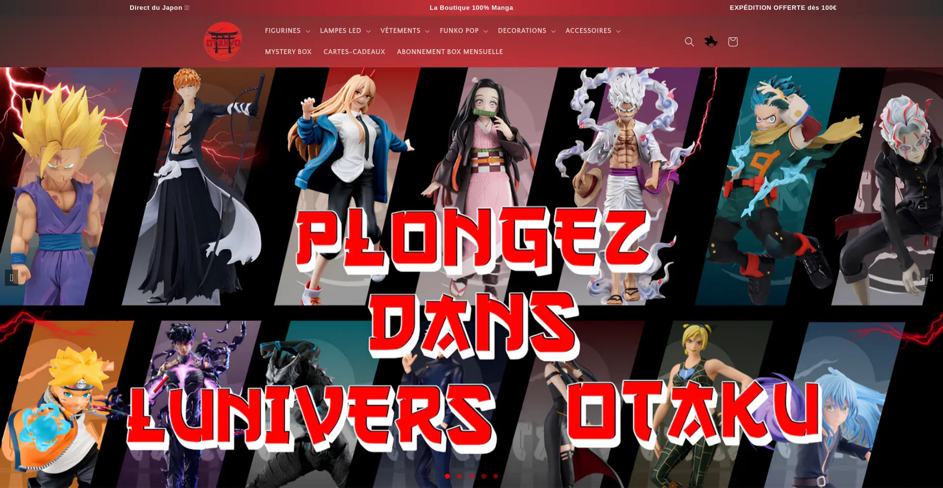 Website screenshot of Otakyo.fr
