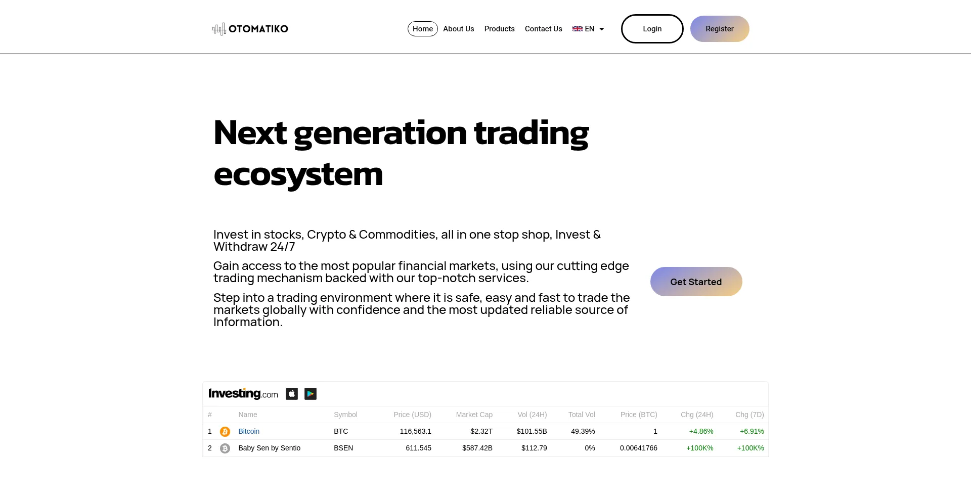 Website screenshot of Otomatiko.com