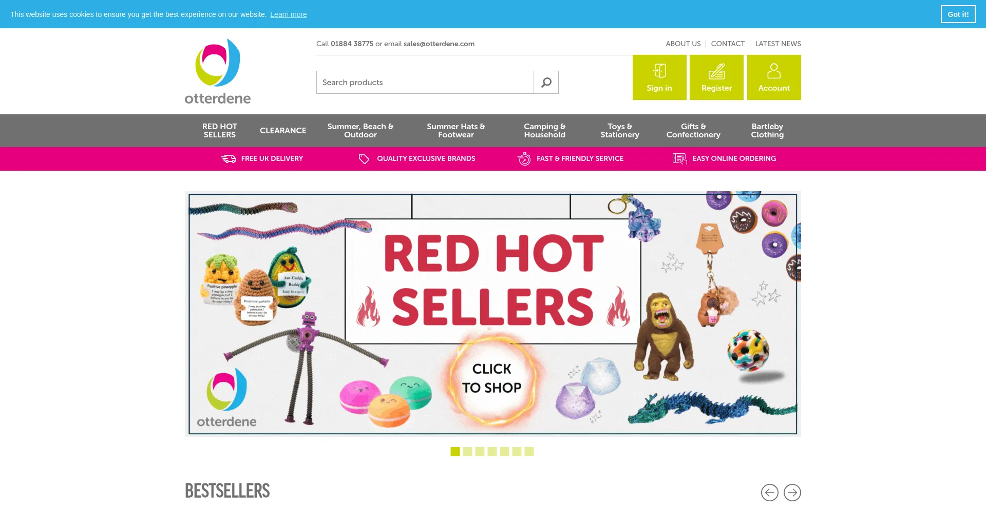 Website screenshot of Otterdene.com
