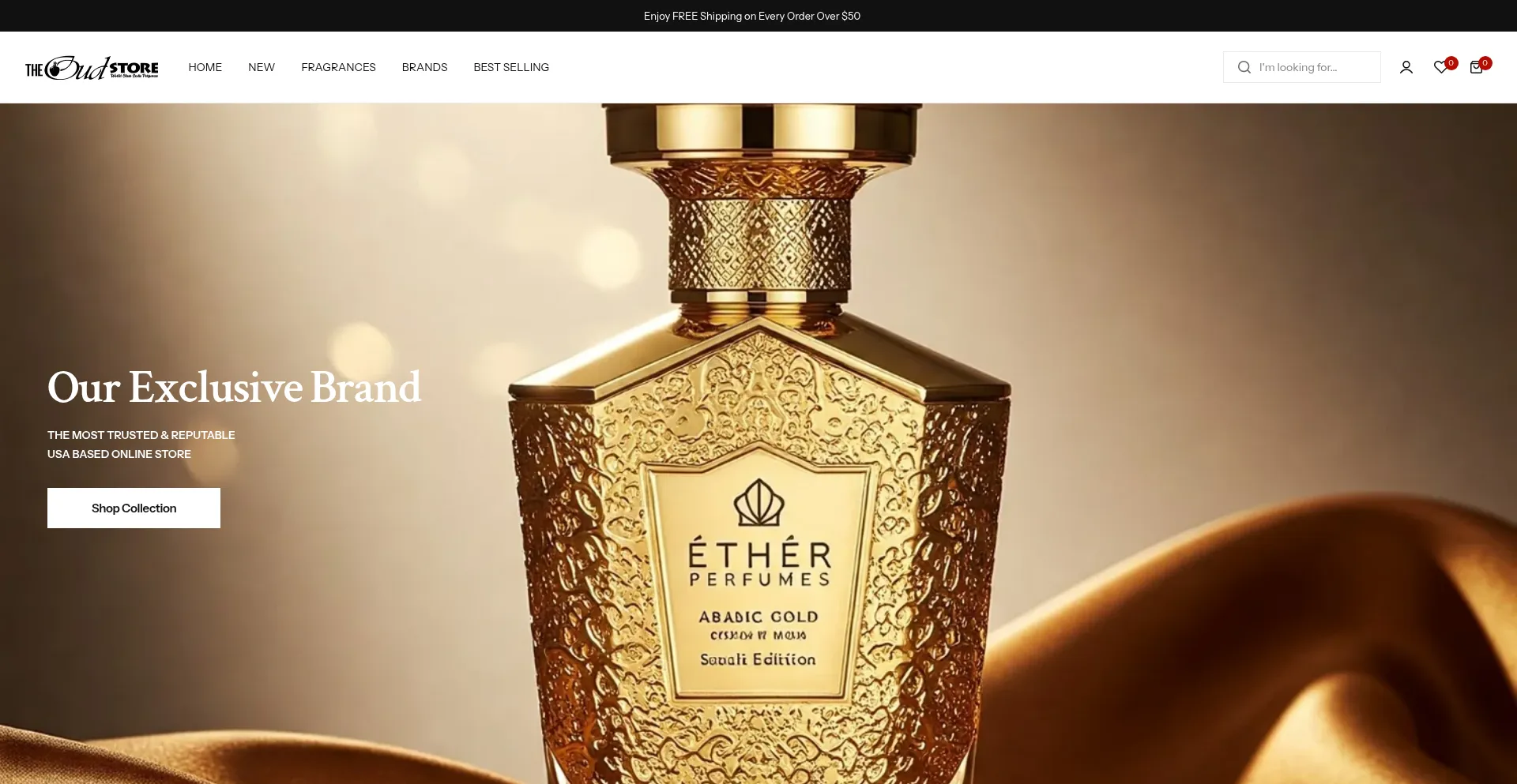 Website screenshot of Oudstore.com