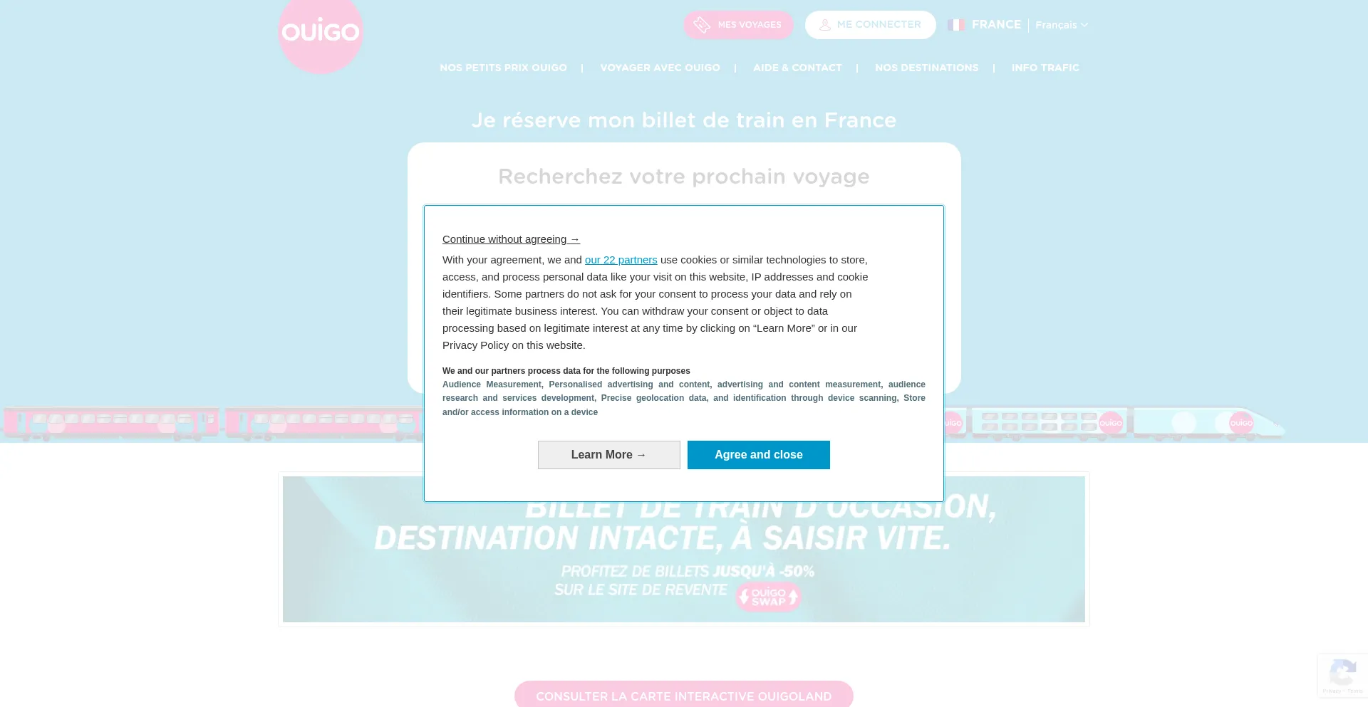Ouigo.com Screenshot