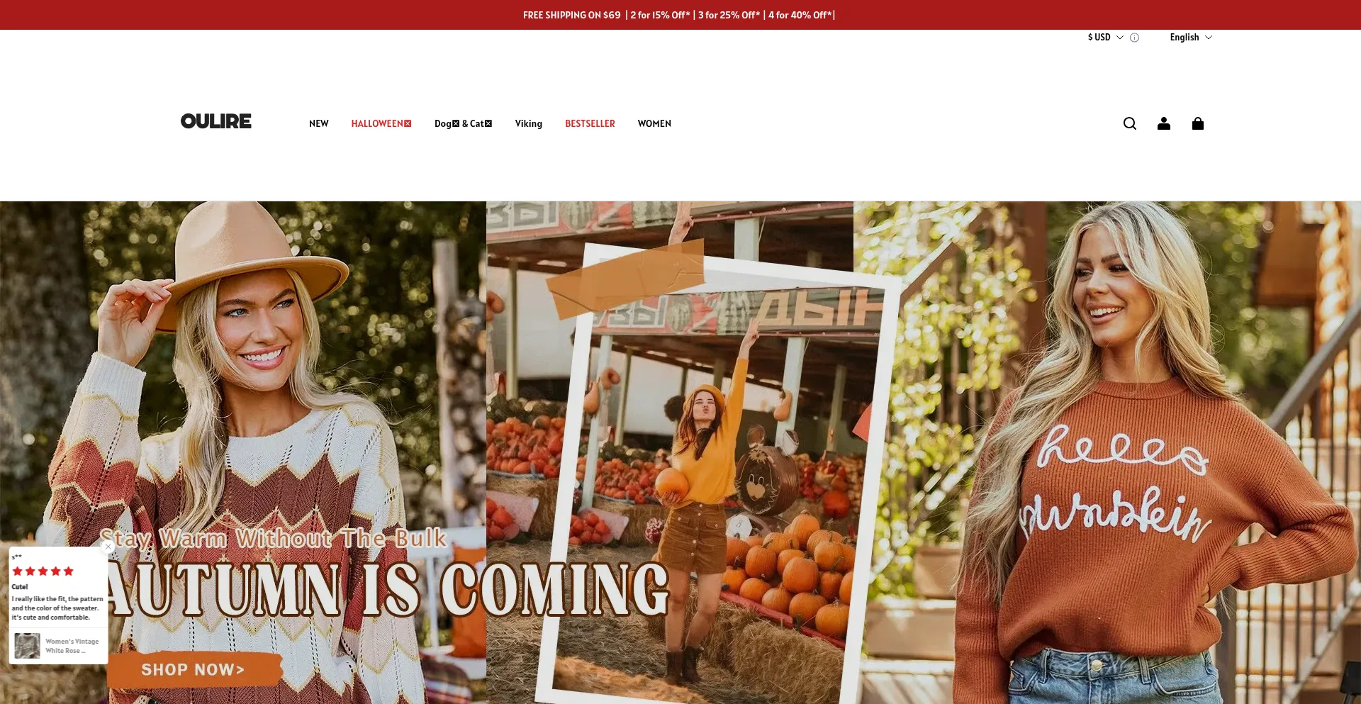 Website screenshot of Oulire.com