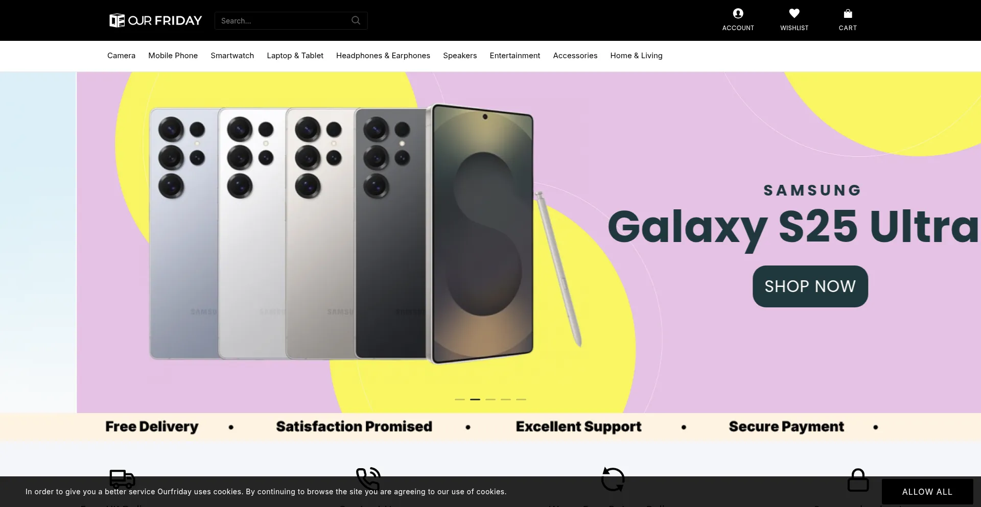 Website screenshot of Ourfriday.co.uk