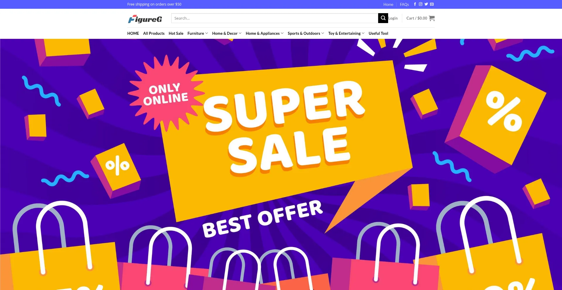 Website screenshot of Ouronlinediscounts.com