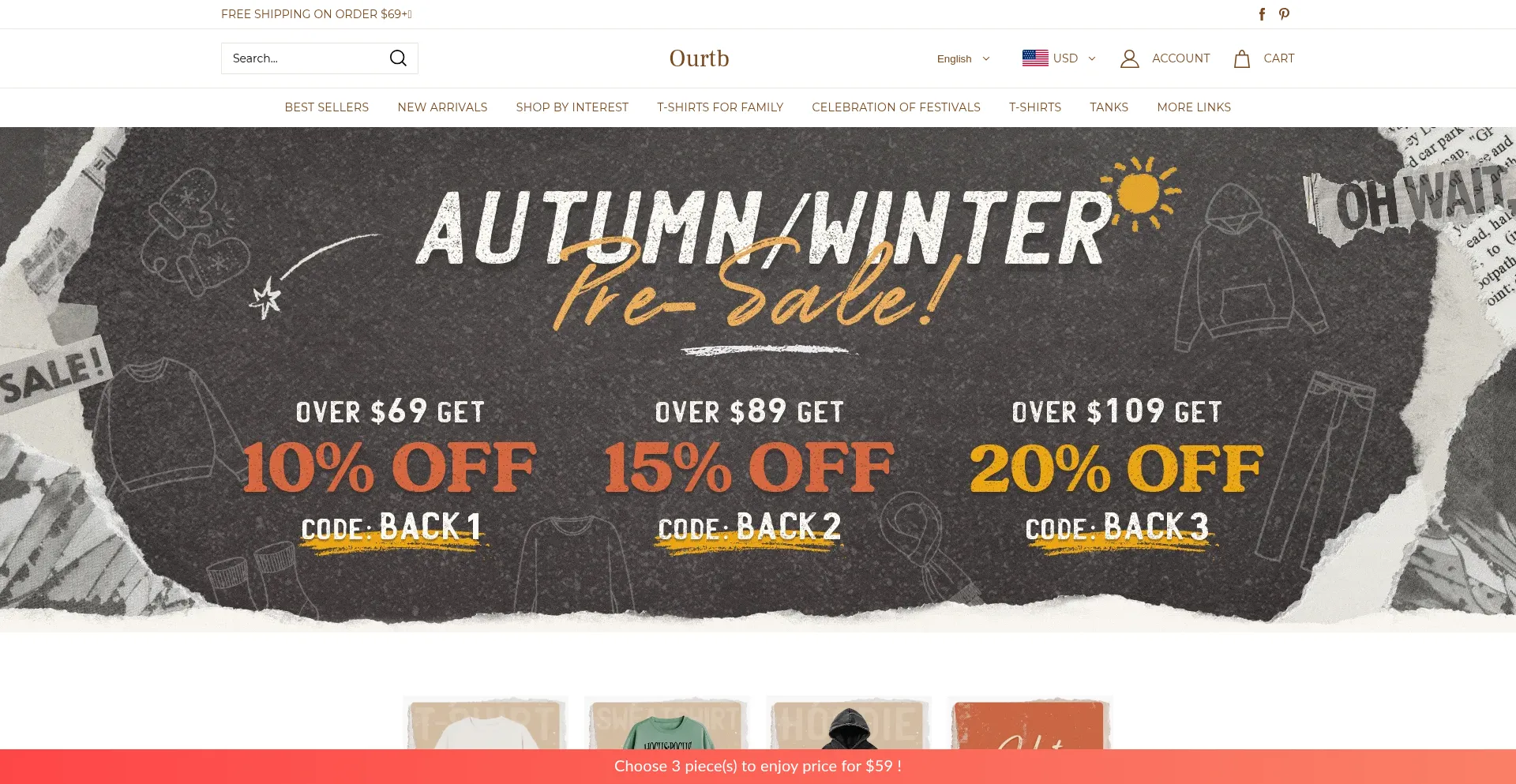Website screenshot of Ourtb.com