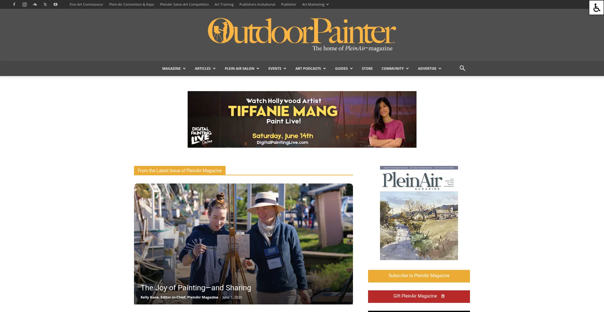 Website screenshot of Outdoorpainter.com