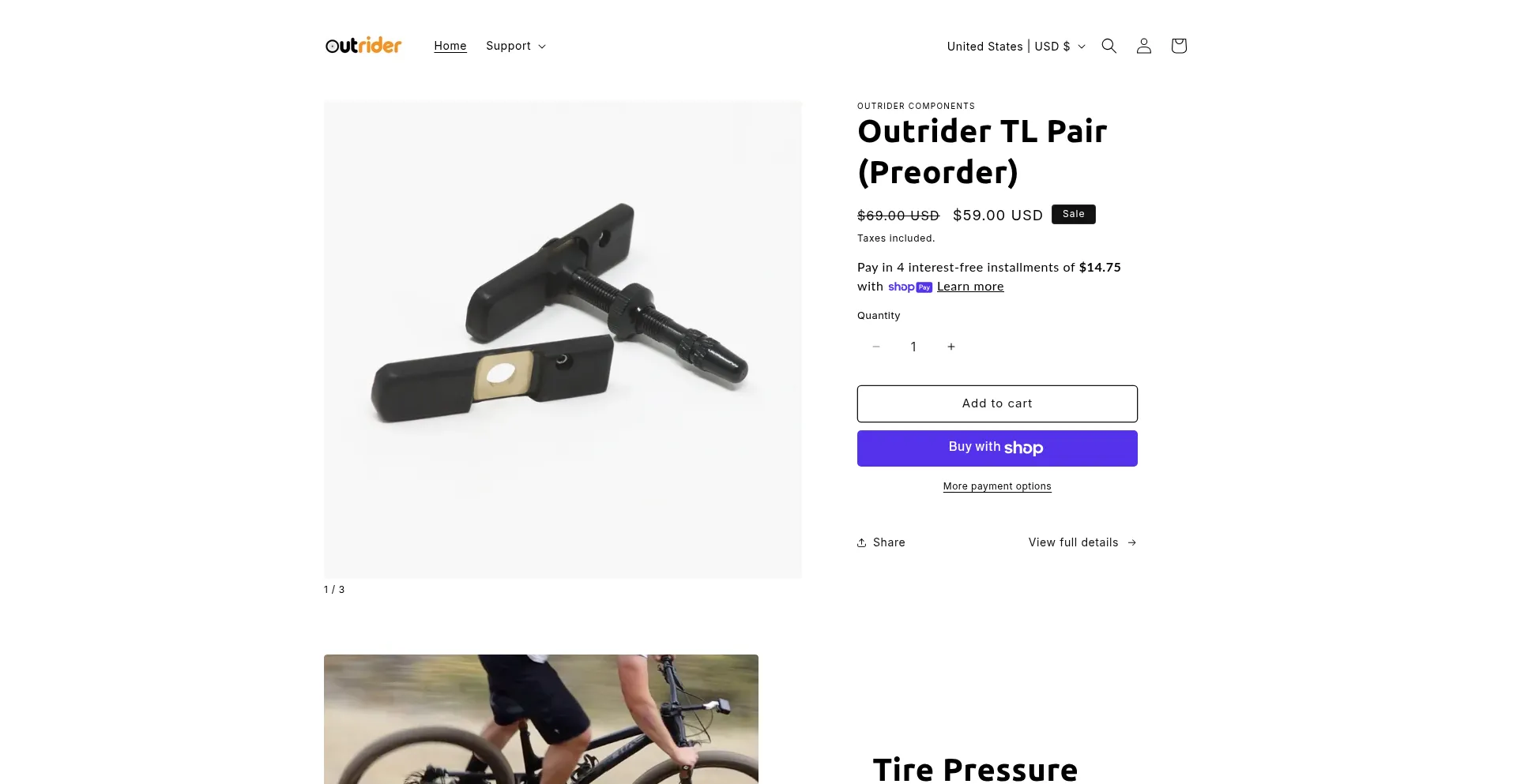 Outridercomponents.com Screenshot