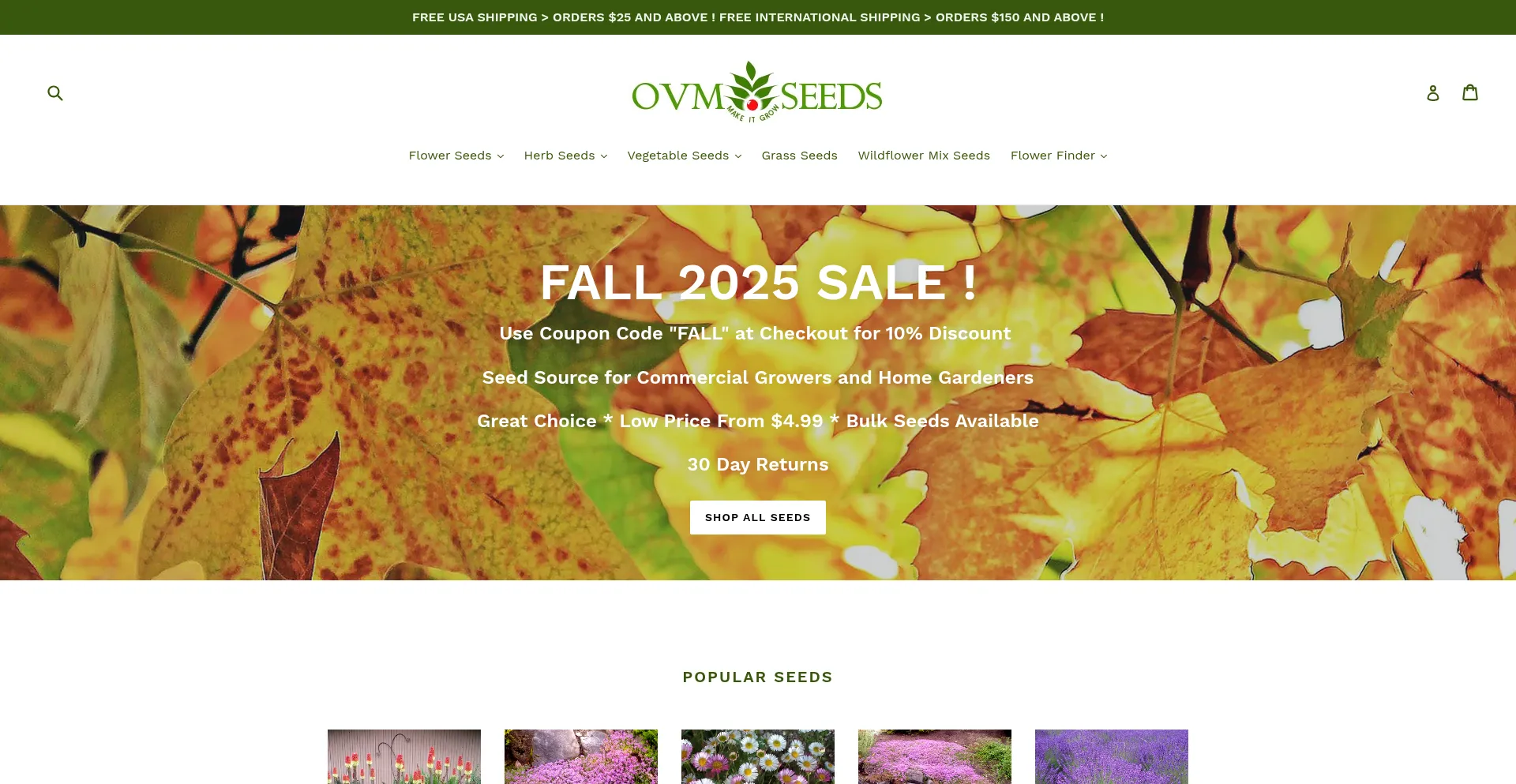 Ovmseeds.com Screenshot