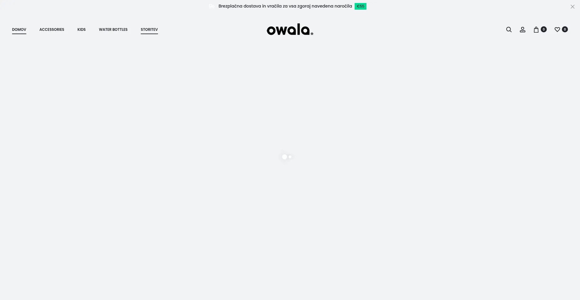 Website screenshot of Owala.si