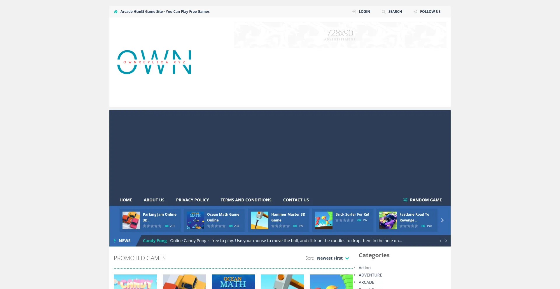 Website screenshot of Ownreplica.xyz